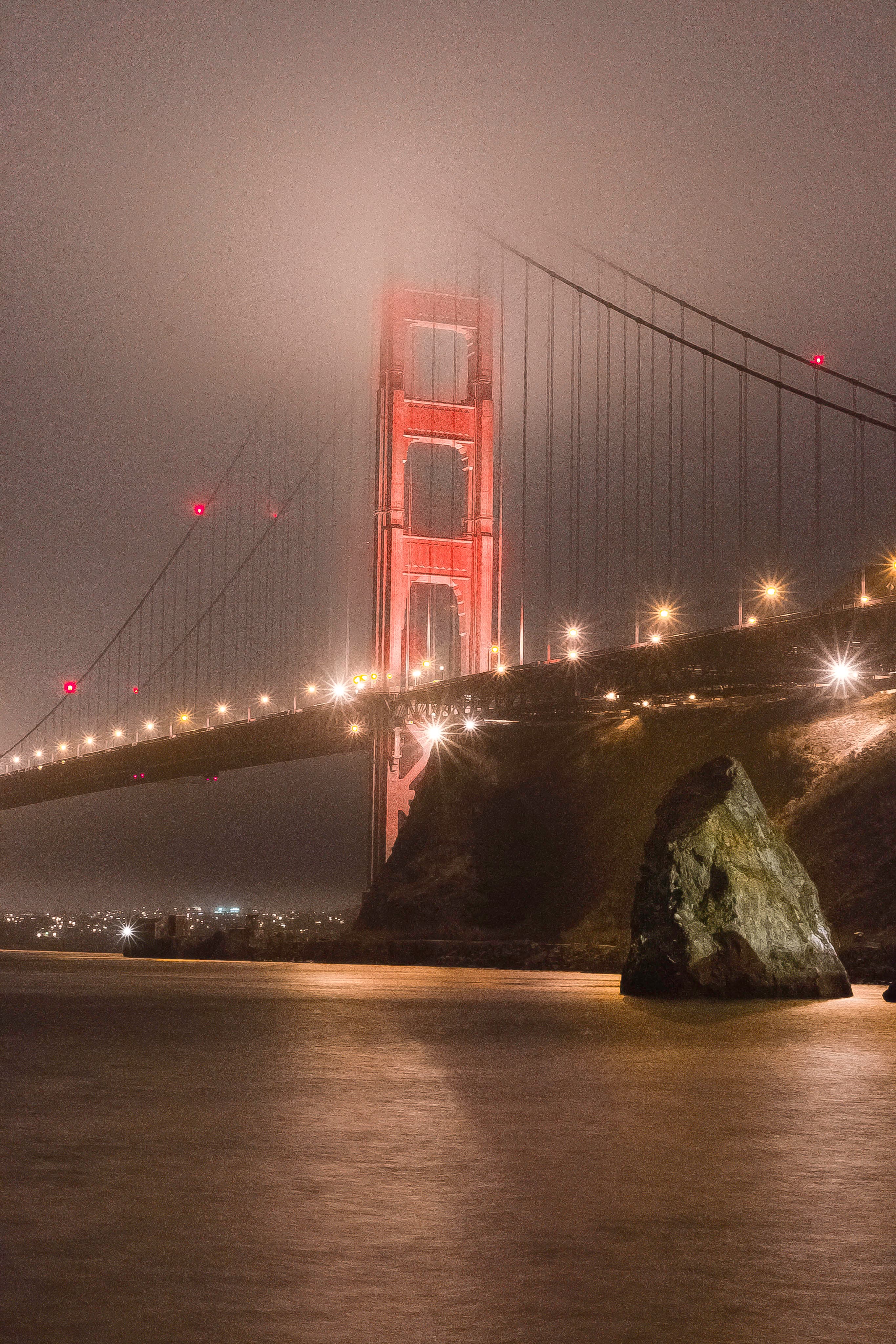The Golden Gate Bridge photographed from San Francisco.